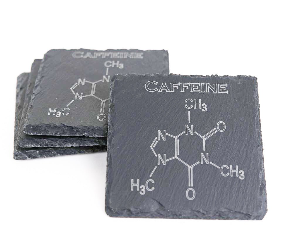 Caffeine Slate Coaster Set - Scott Engraving - Engraved