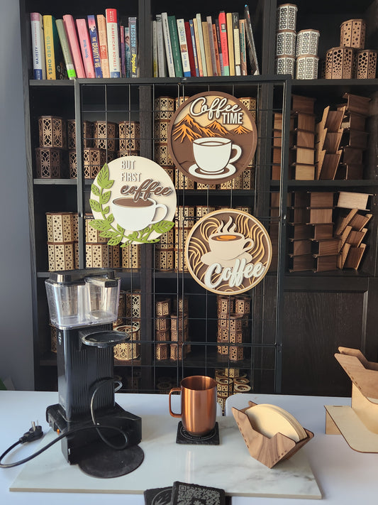 Coffee Bar Sign - But First Coffee 10"