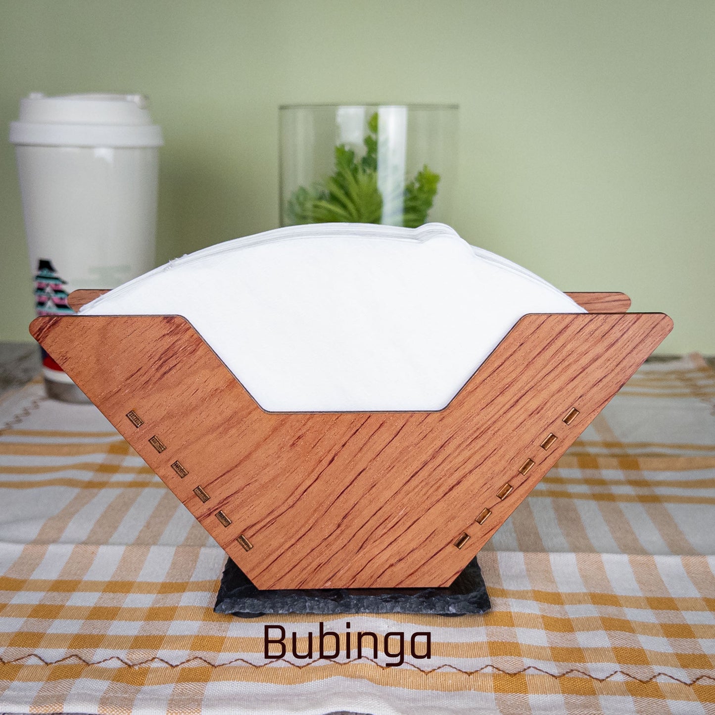 Handcrafted Coffee Filter Organizer For #4 Filters - Premium Laser Engraved Design - Scott Engraving - CoffeeFilterOrganizer