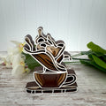 Coffee Cup Splash Layered Wood Wall Art