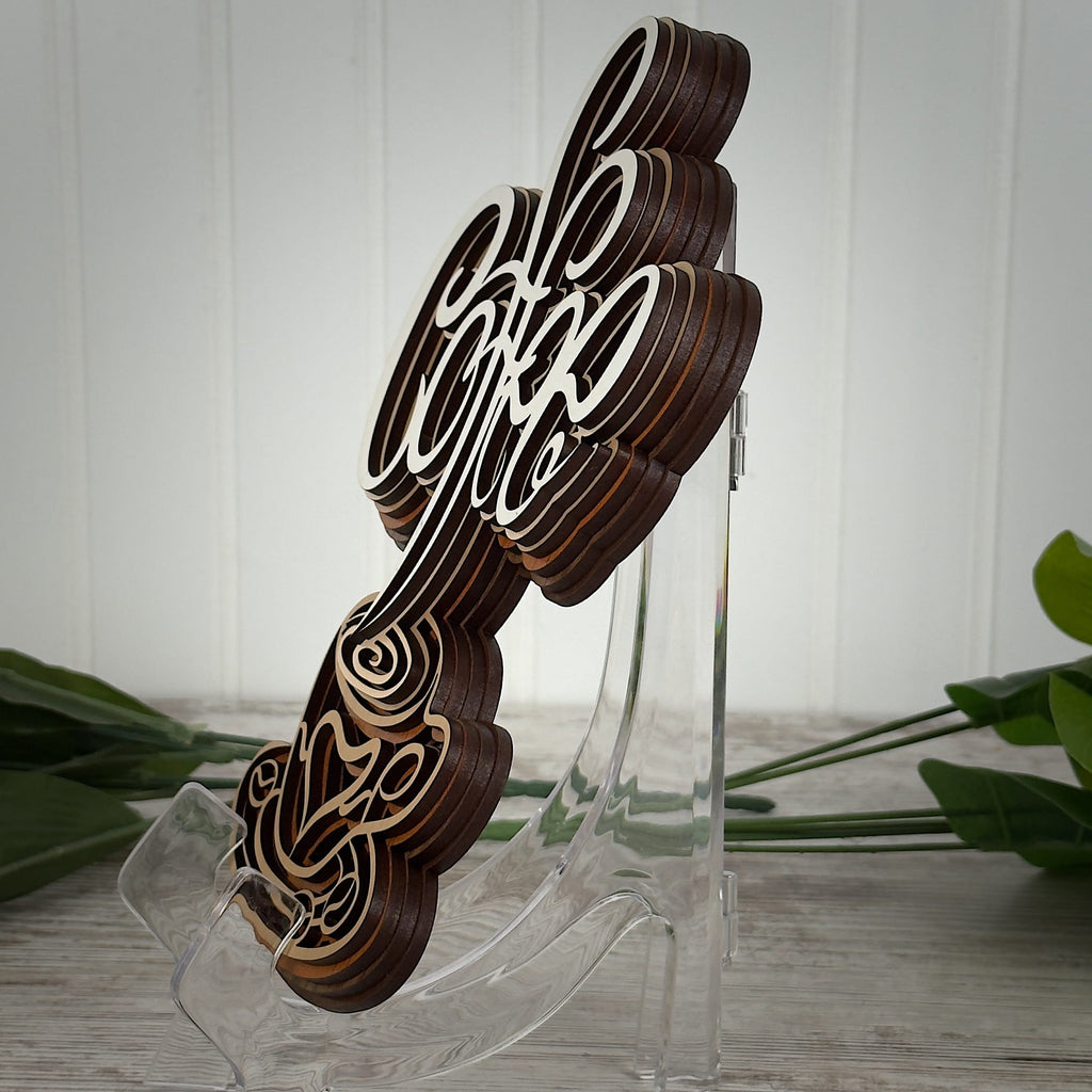 Coffee Cup Wall Art | Layered Wood Coffee Decor | Handmade Coffee Bar Accent