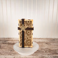Decorative Laser Cut Wooden Gift Box – Baltic Birch with Optional Walnut Ribbon