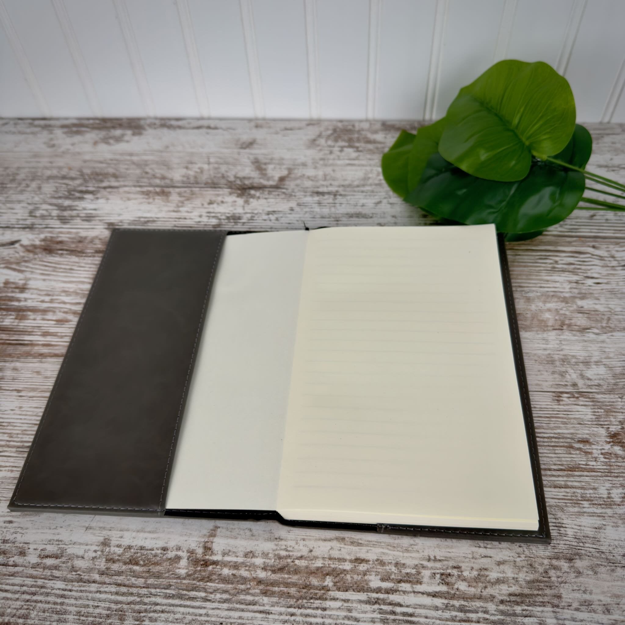Personalized Leatherette Journal with Custom Logo or Name – Laser Engraved Business Gift