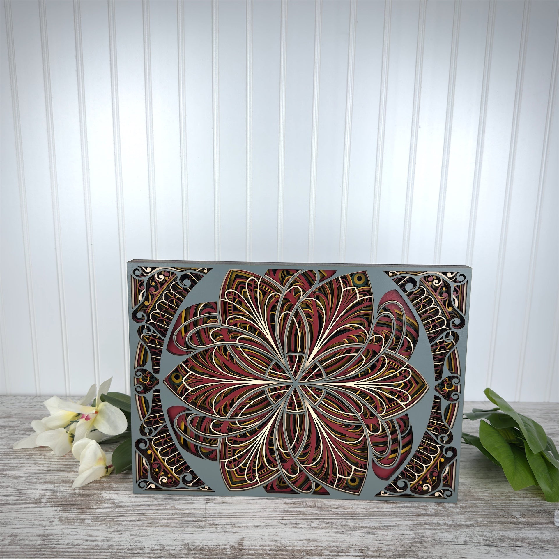 Wall Art Colored Multilayered Wood