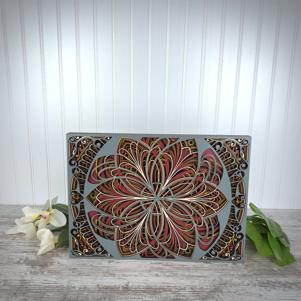 Wall Art Colored Multilayered Wood