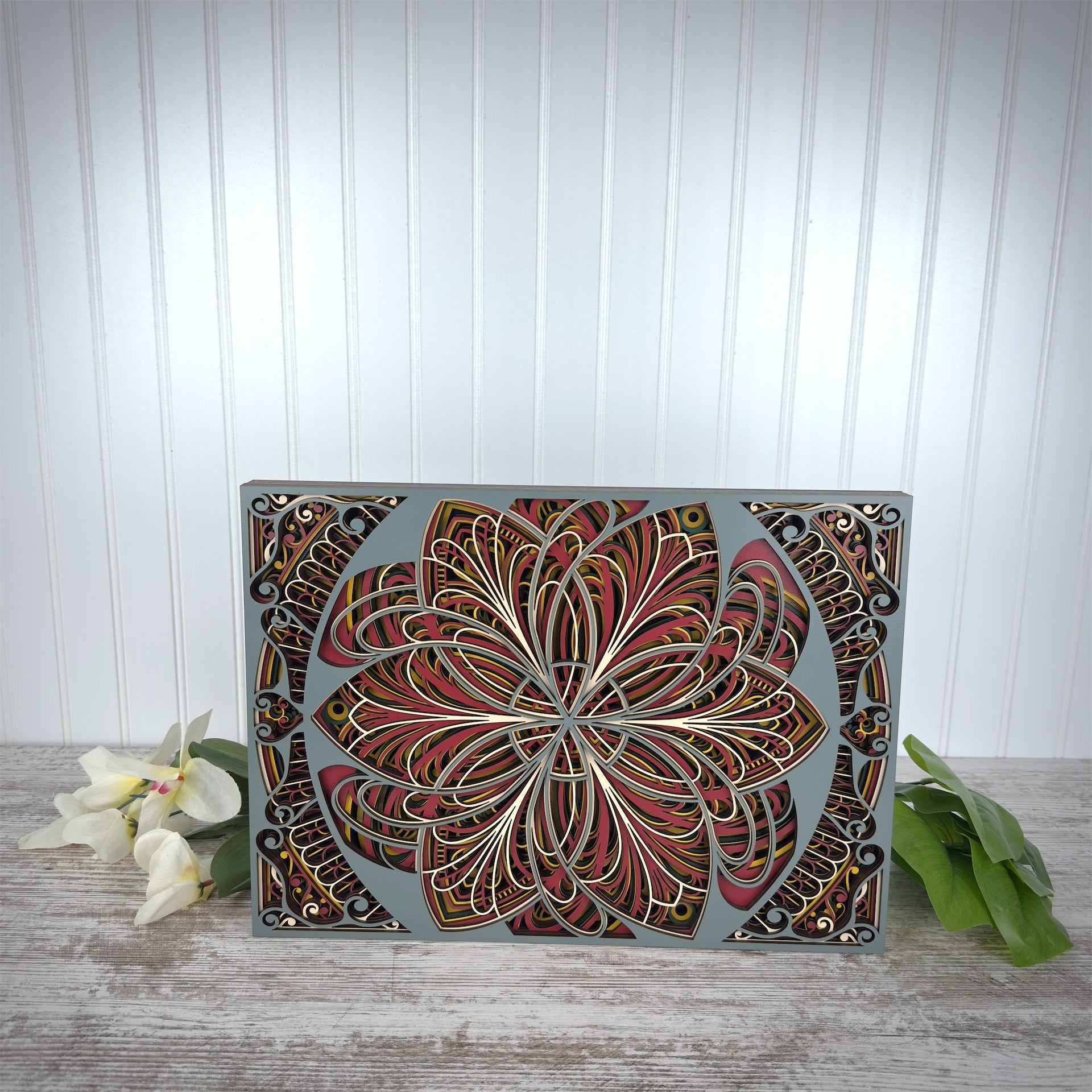Wall Art Colored Multilayered Wood