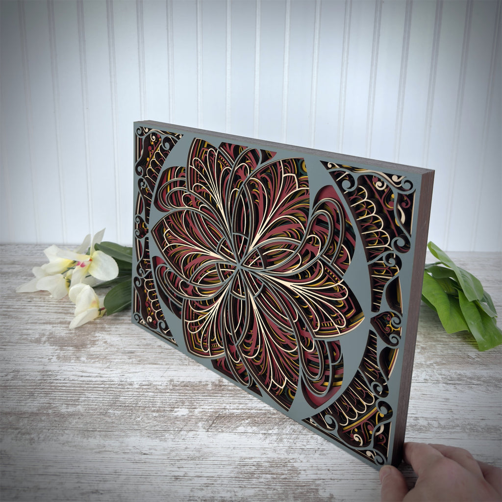 Wall Art Colored Multilayered Wood