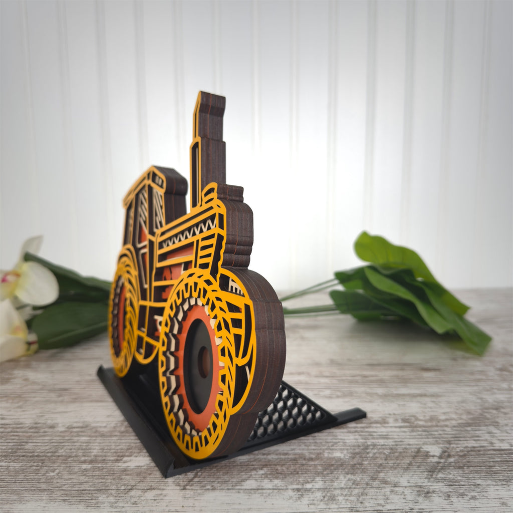 Tractor Multilayered Wood Art