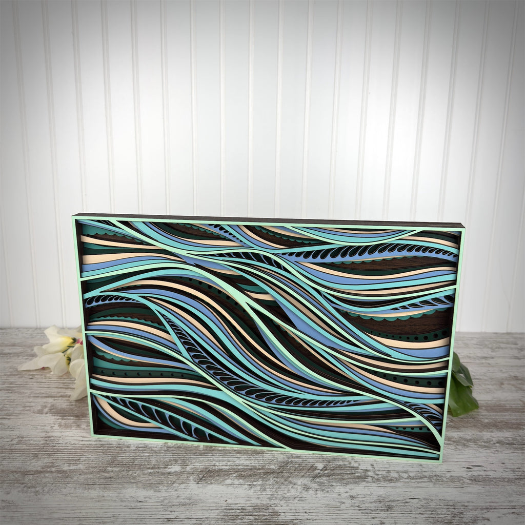 Wall Art Colored Multilayered Wood