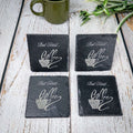 "But First Coffee" Slate Coaster Set of 4 - Scott Engraving - Coaster