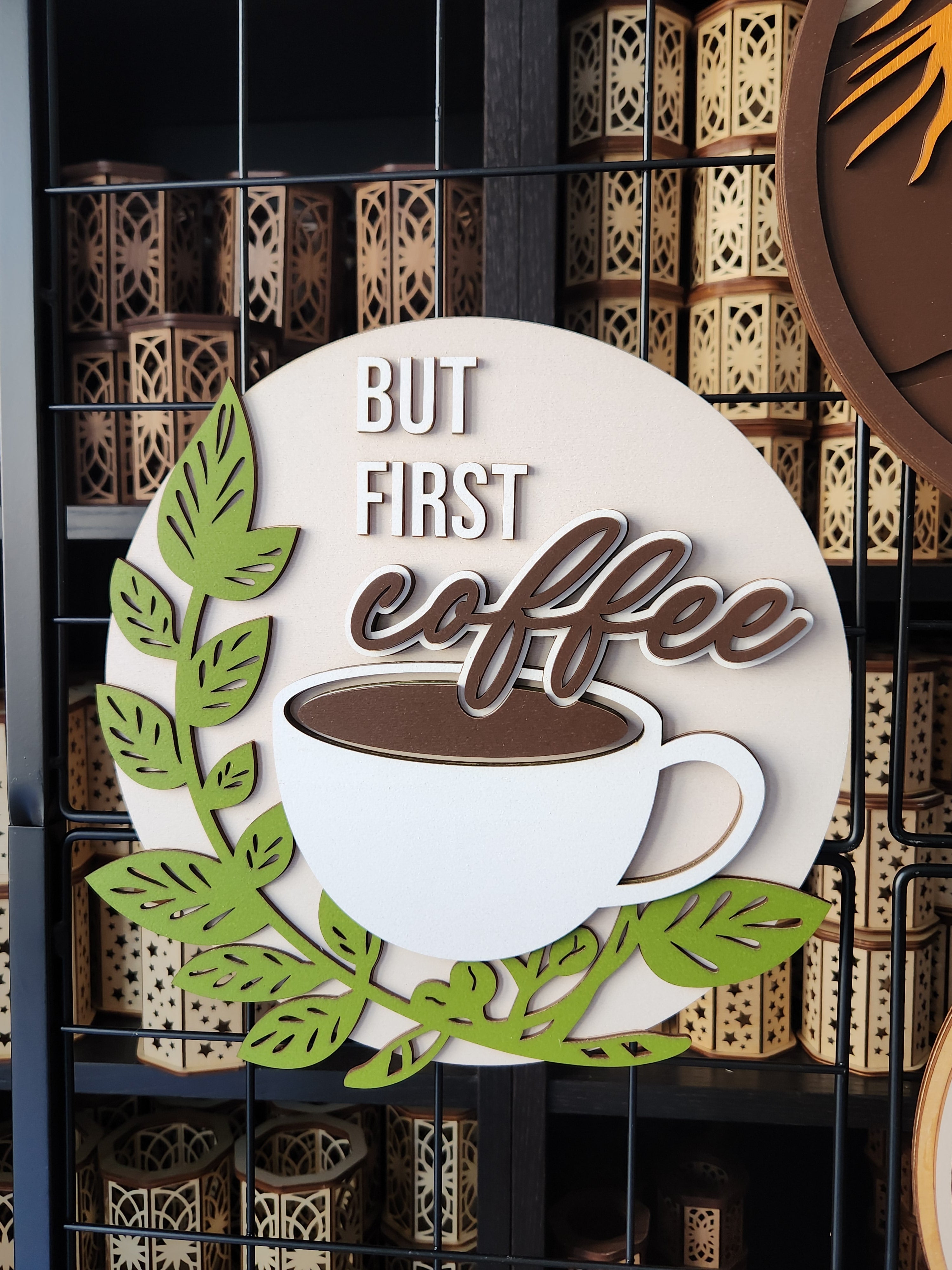 Coffee Bar Sign - But First Coffee 10"