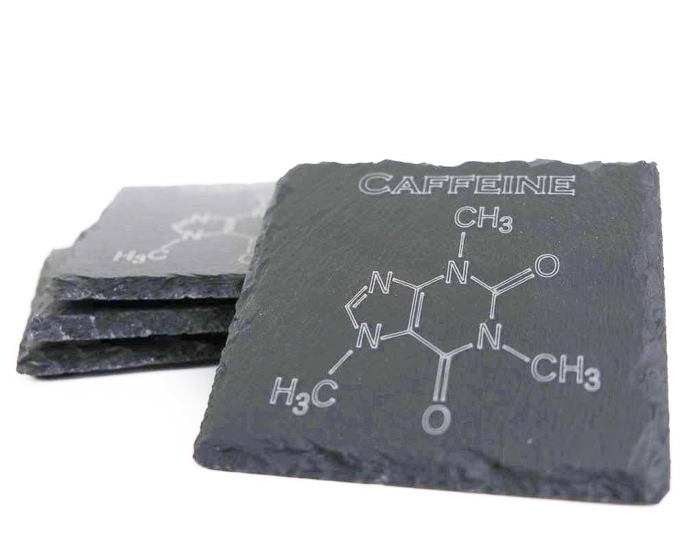 Caffeine Slate Coaster Set - Scott Engraving - Engraved
