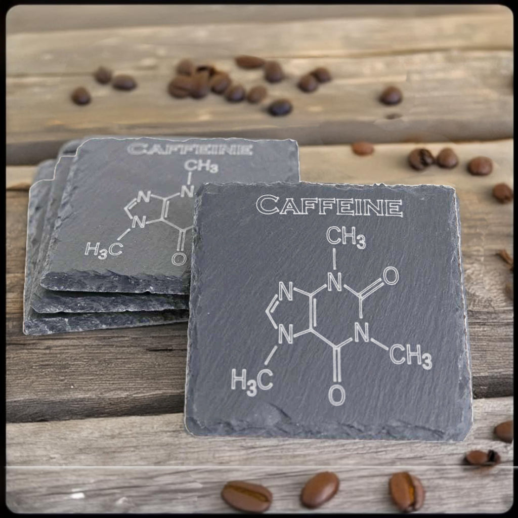 Caffeine Slate Coaster Set - Scott Engraving - Engraved