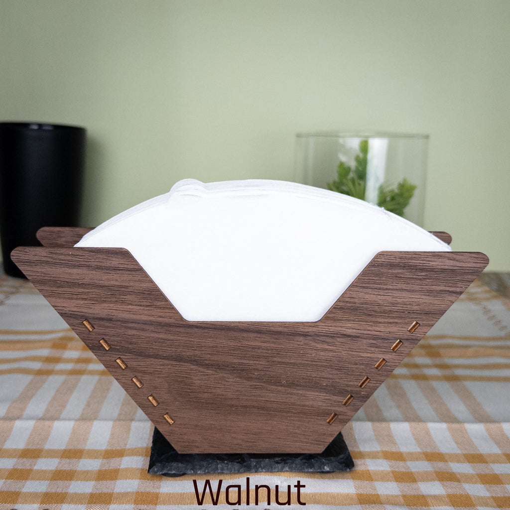 Handcrafted Coffee Filter Organizer For #4 Filters - Premium Laser Engraved Design - Scott Engraving - CoffeeFilterOrganizer