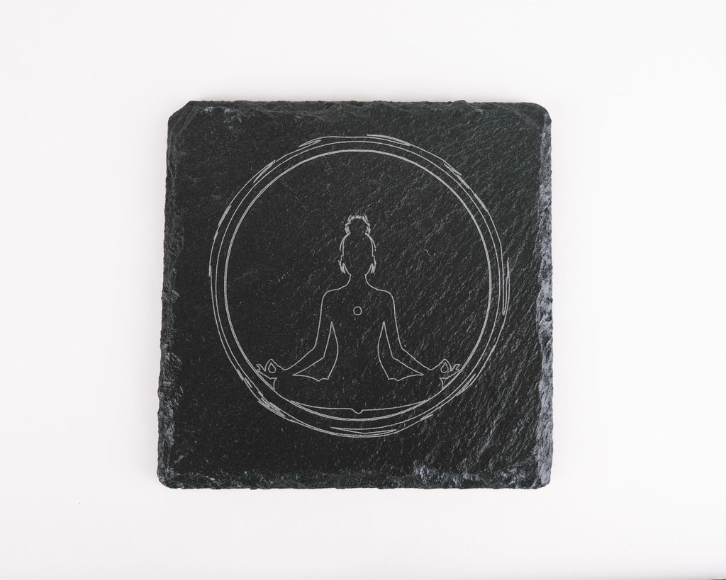 Meditation Slate Coaster Set of Four - Scott Engraving - Coaster