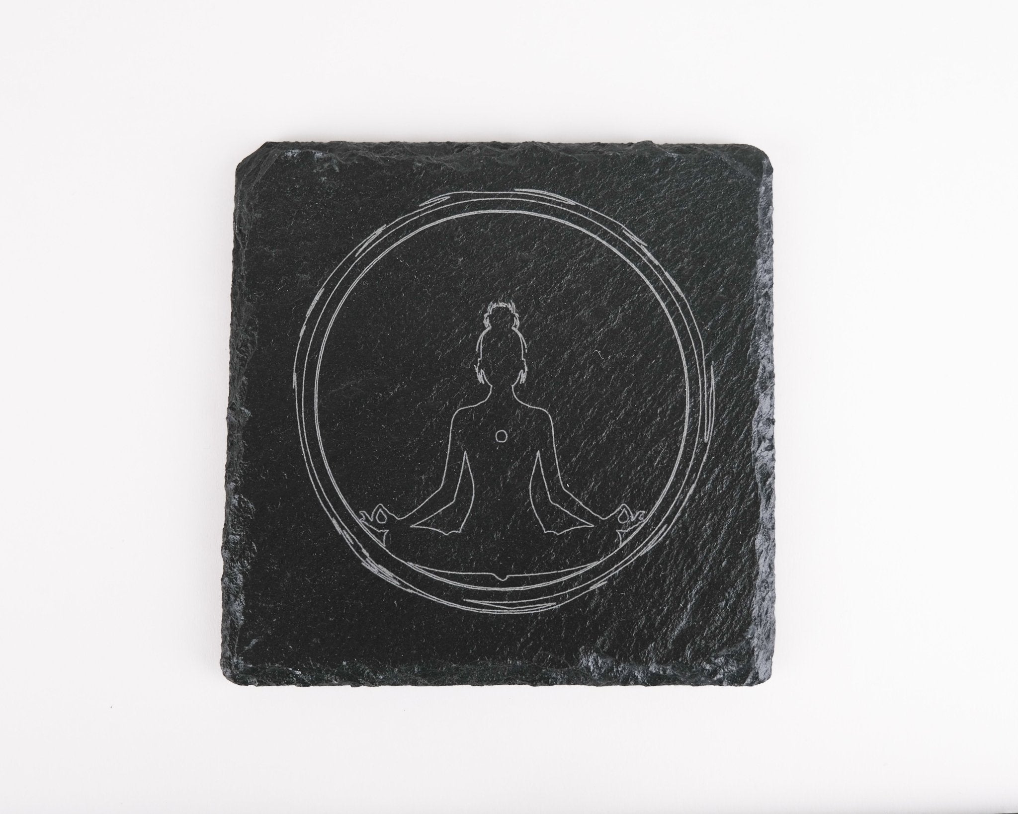 Meditation Slate Coaster Set of Four - Scott Engraving - Coaster